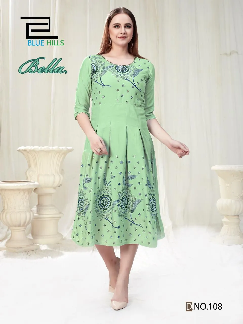 Blue Hills Presents Bella Vol 1 Rayon Fancy Designer Kurtis Collection