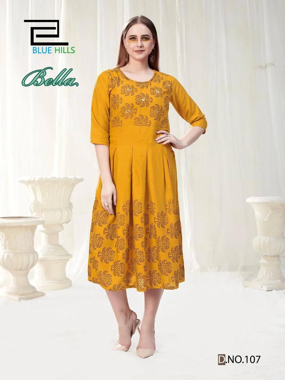 Blue Hills Presents Bella Vol 1 Rayon Fancy Designer Kurtis Collection