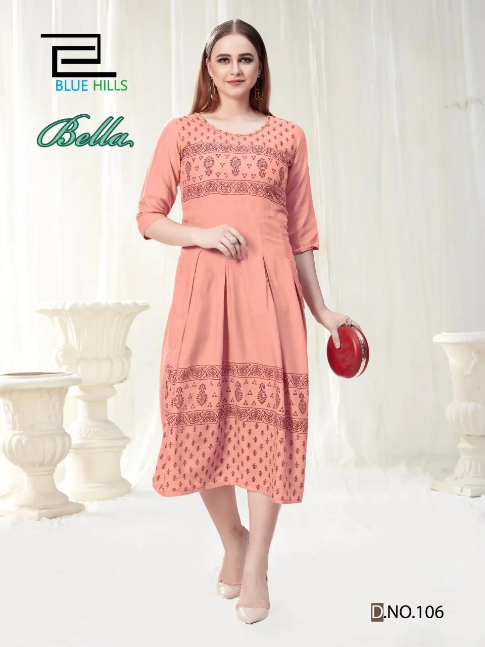 Blue Hills Presents Bella Vol 1 Rayon Fancy Designer Kurtis Collection