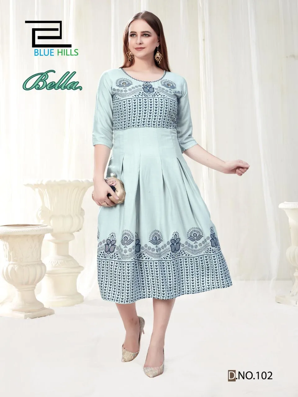 Blue Hills Presents Bella Vol 1 Rayon Fancy Designer Kurtis Collection