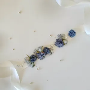 Blue vintage flower belt