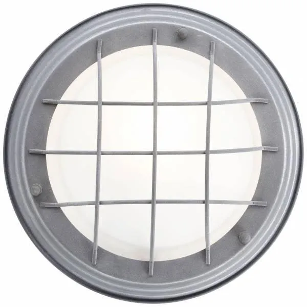 Brilliant 1 Light 30W Typhoon Wall and Ceiling Light - Grey Concrete & White | 94491/70