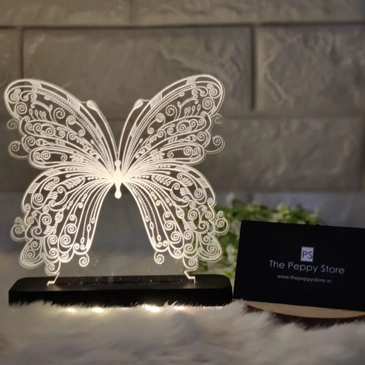 Butterfly Led Plaque with Led Stand