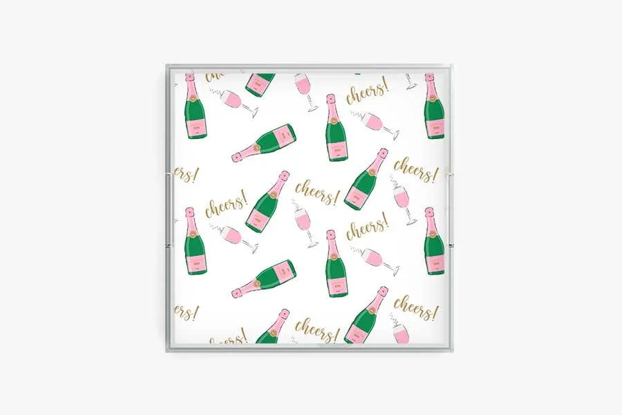 Champagne Acrylic Tray: 12 x 12