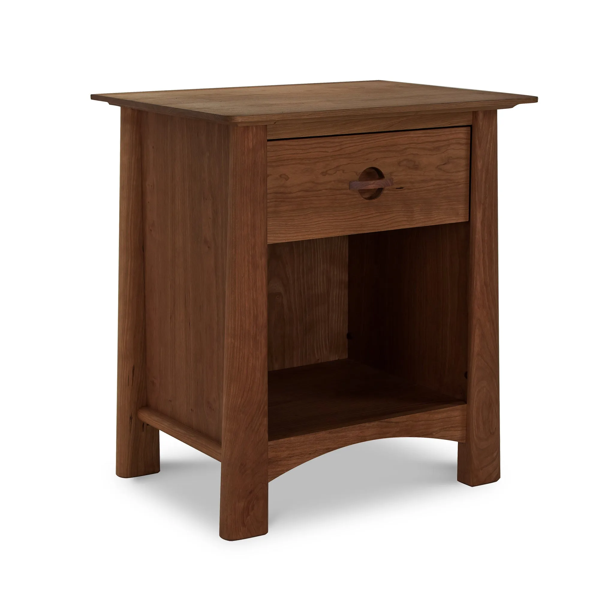 Cherry Moon 1-Drawer Enclosed Shelf Nightstand