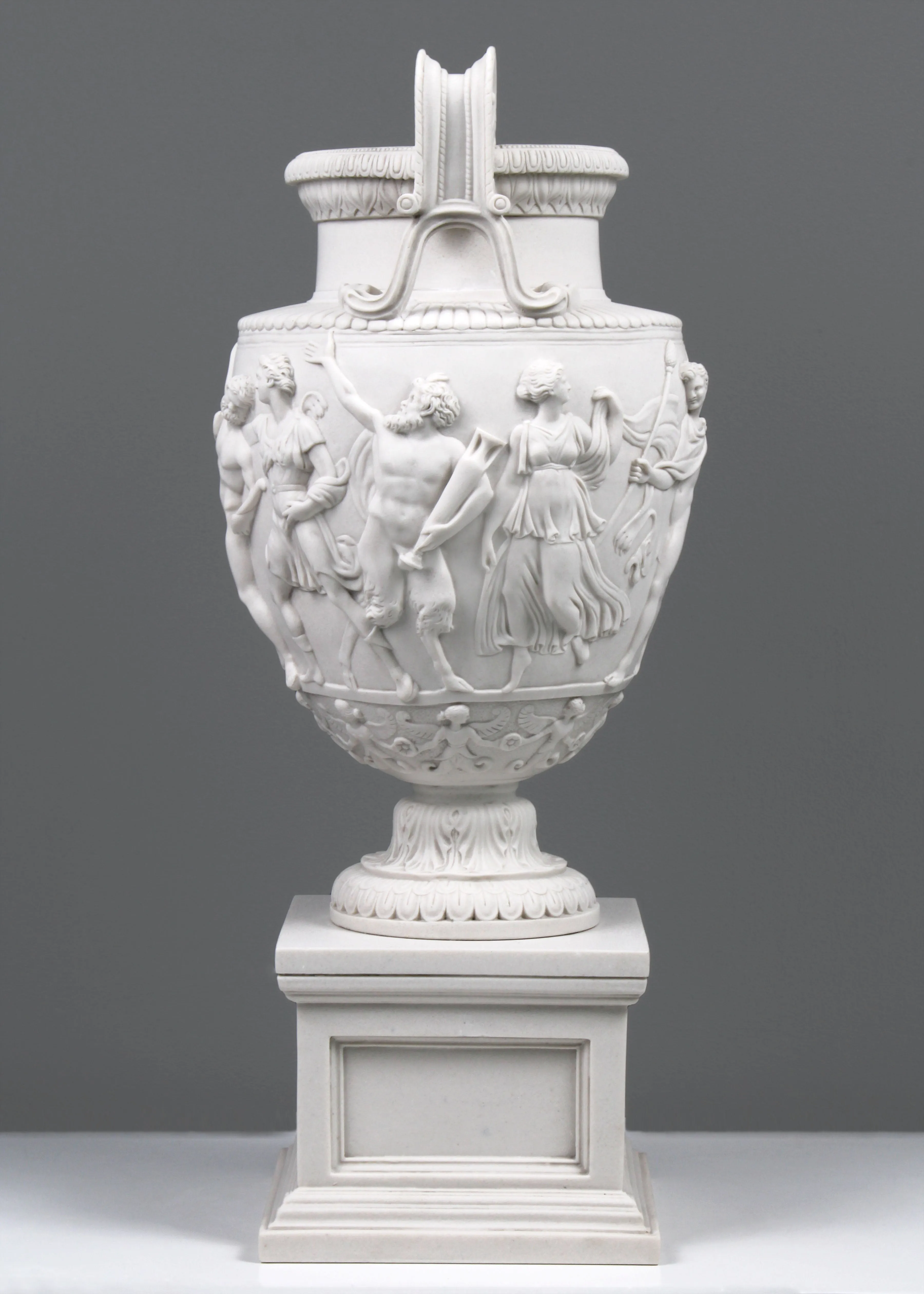 Classic Marble Vase on Large Pedestal