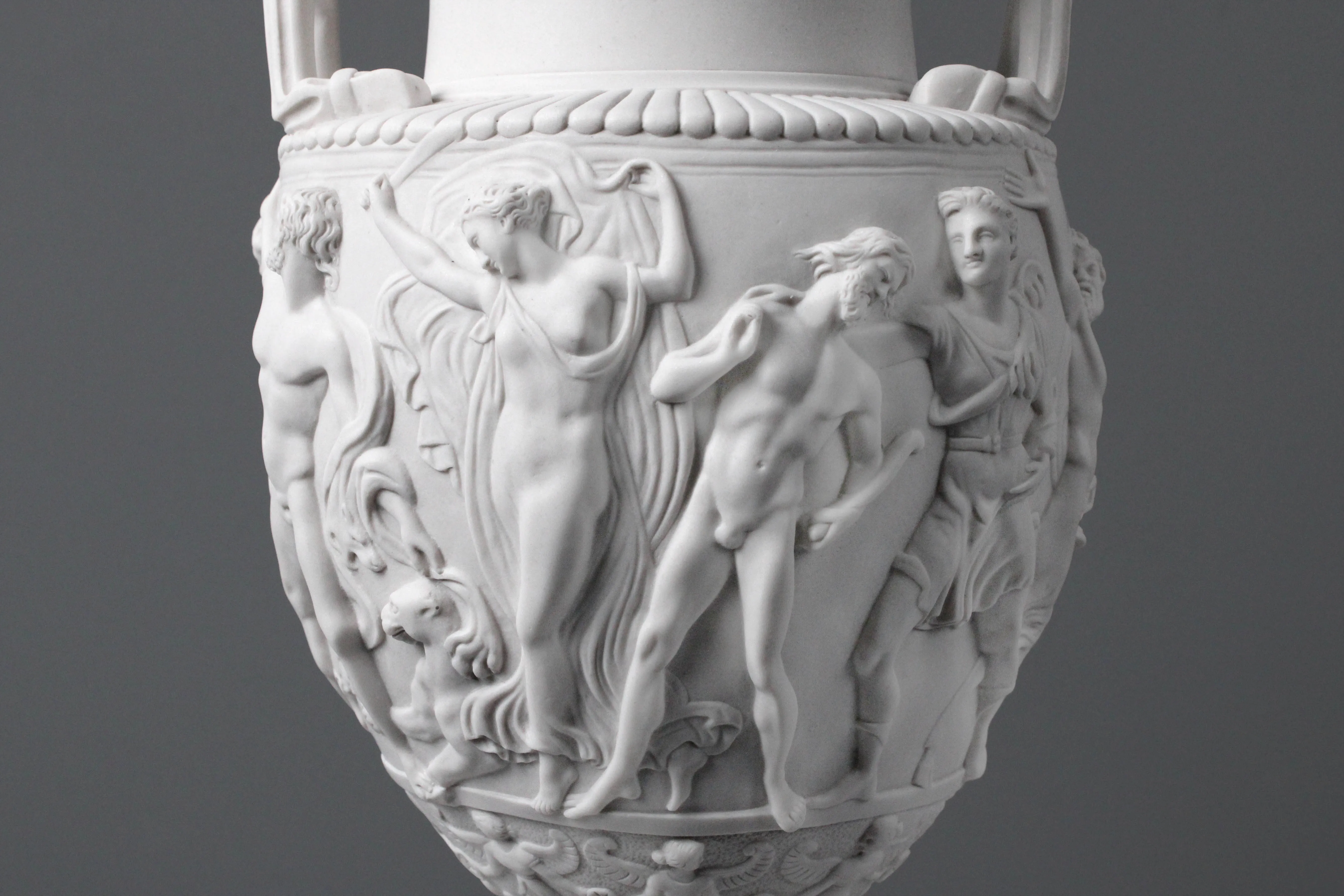 Classic Marble Vase on Large Pedestal