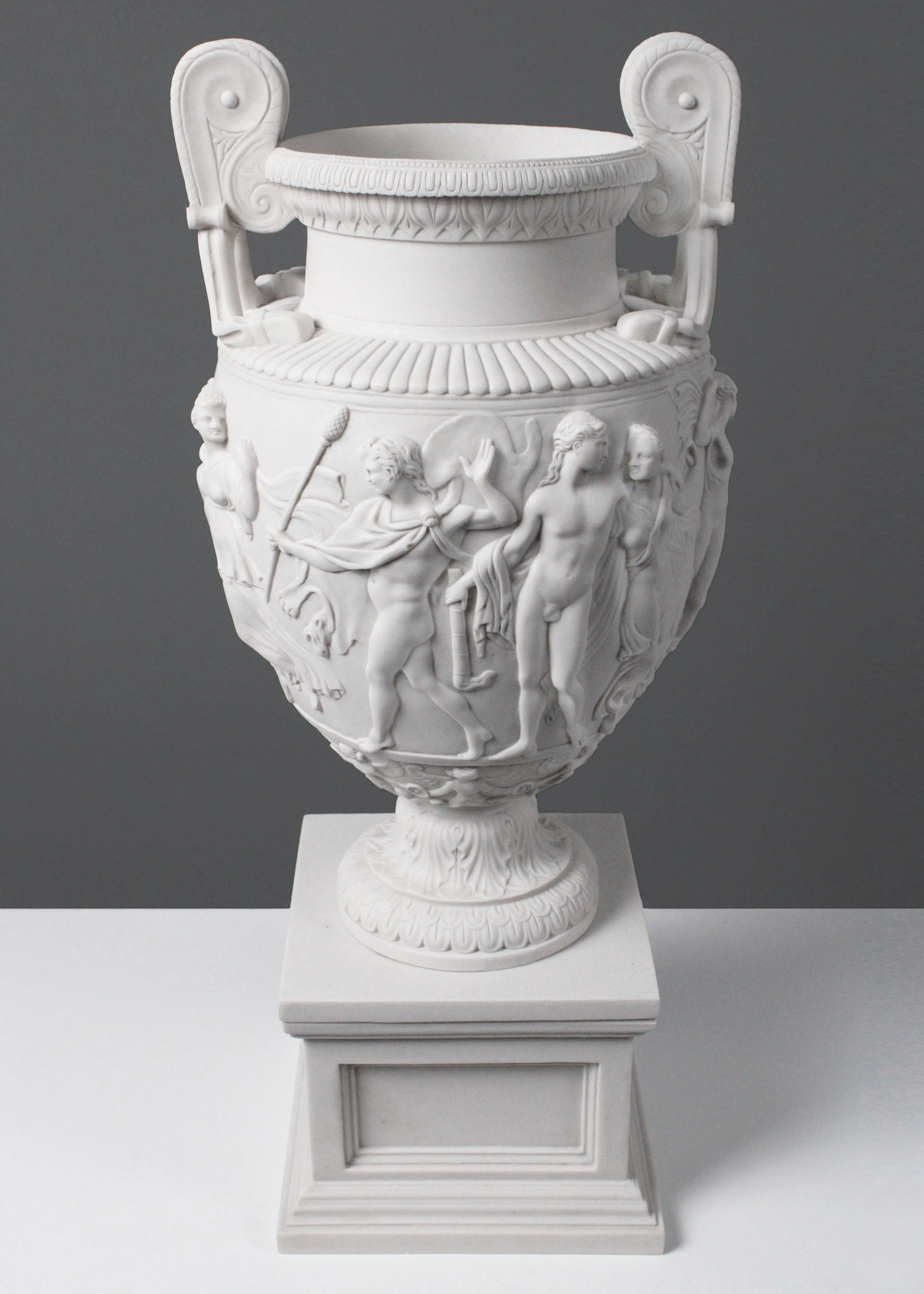 Classic Marble Vase on Large Pedestal