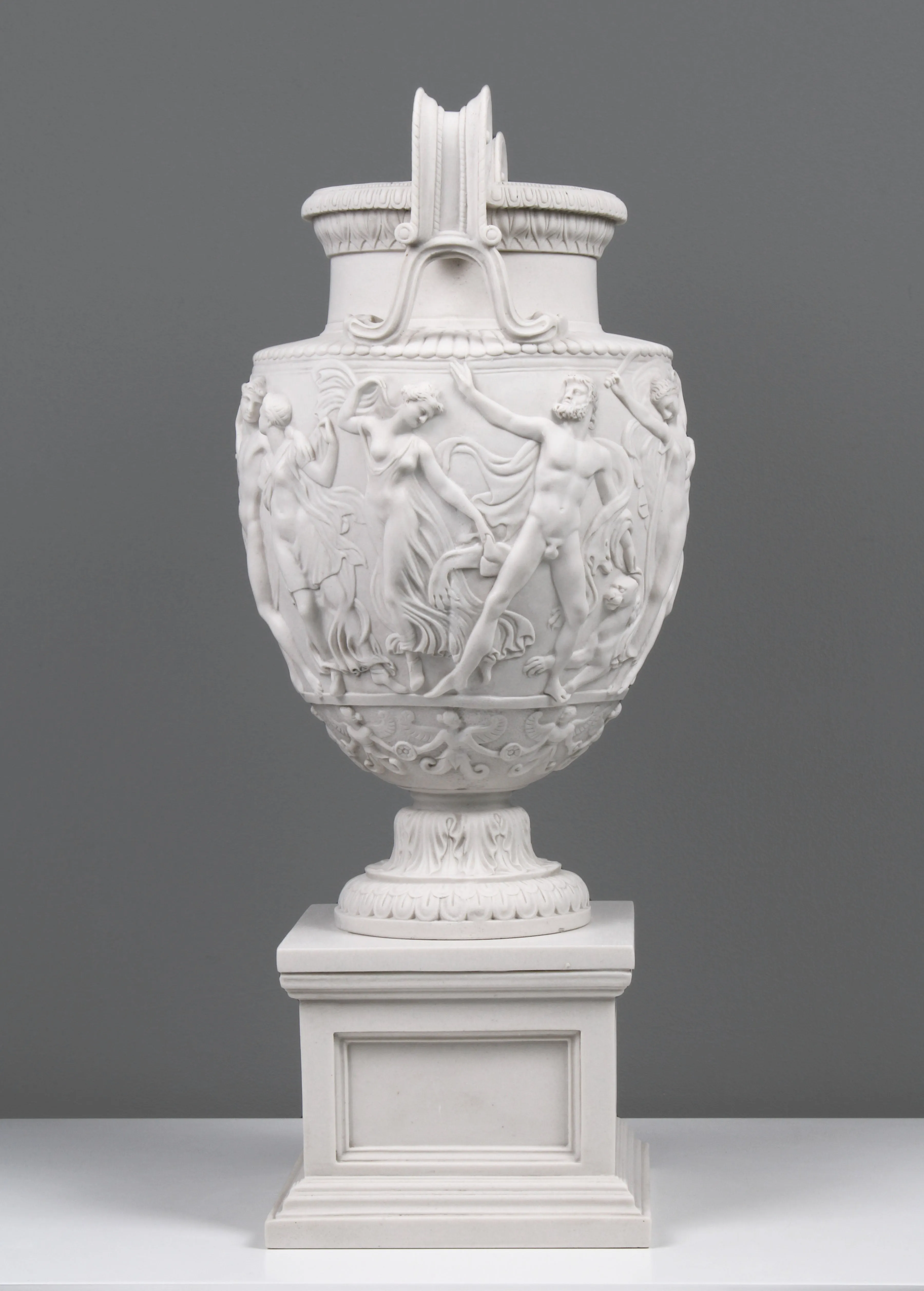 Classic Marble Vase on Large Pedestal