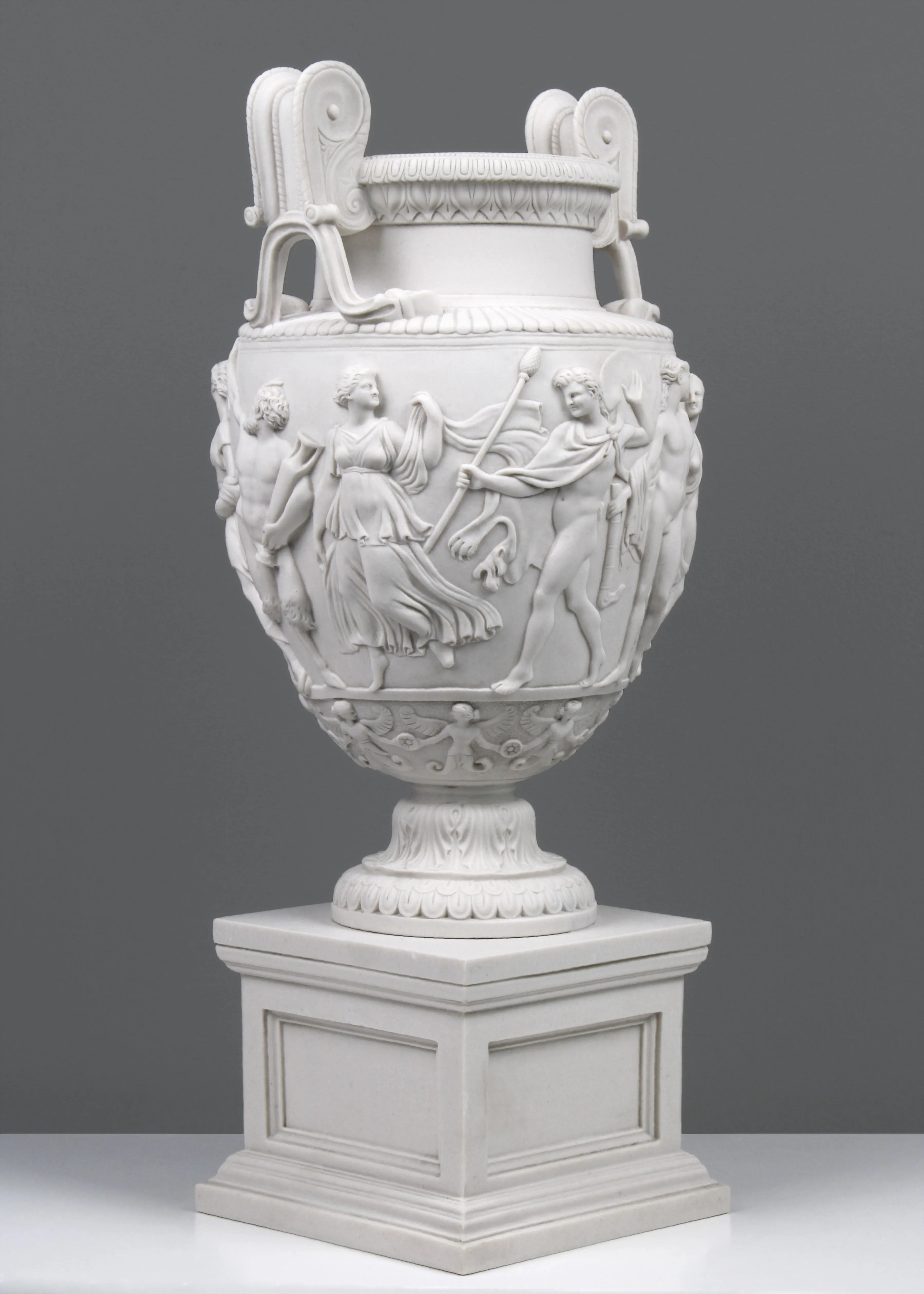 Classic Marble Vase on Large Pedestal
