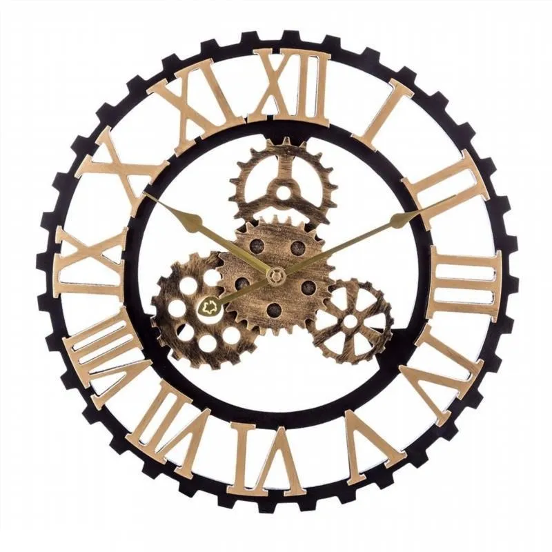 Clock Steampunk Wood Worked