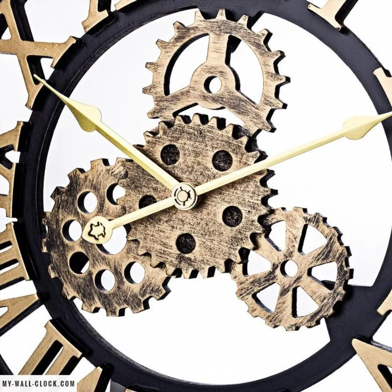 Clock Steampunk Wood Worked