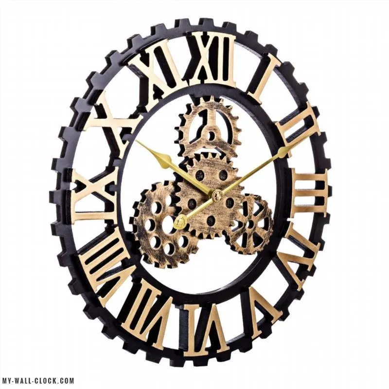 Clock Steampunk Wood Worked