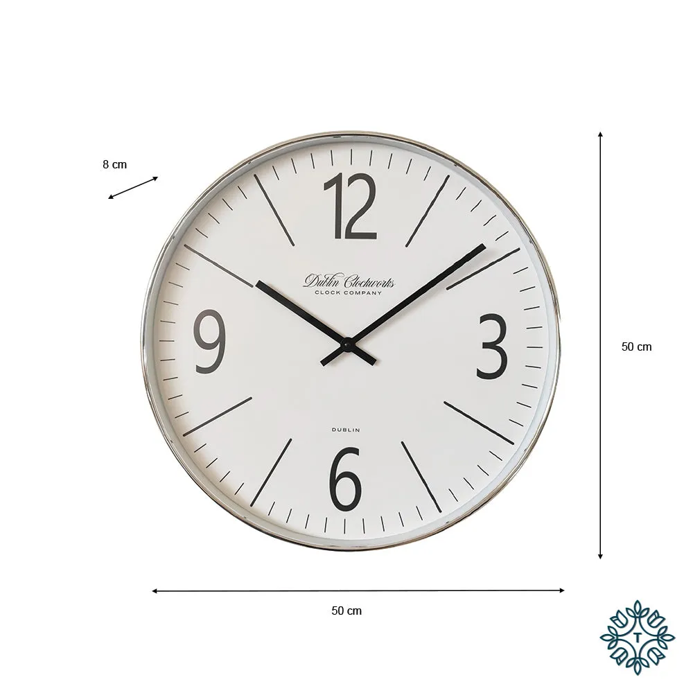 Clockworks Chrome Modern Clock