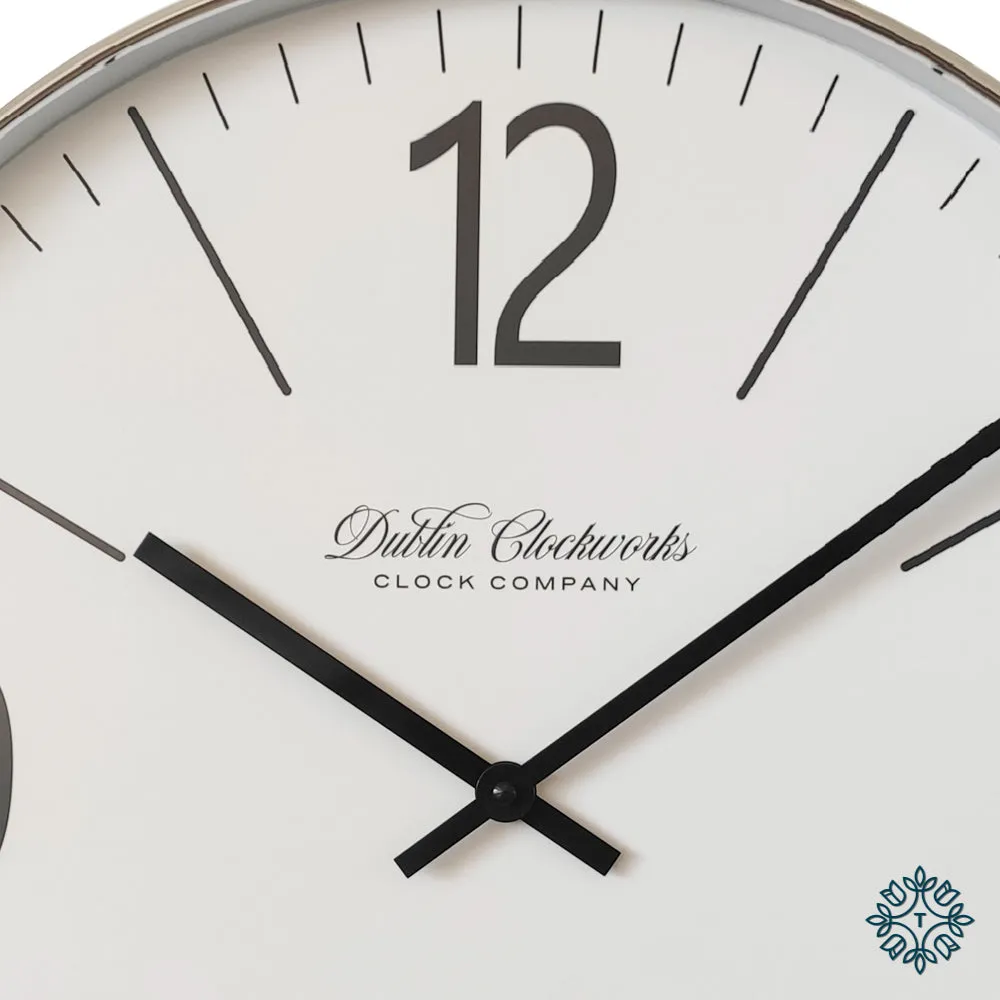 Clockworks Chrome Modern Clock