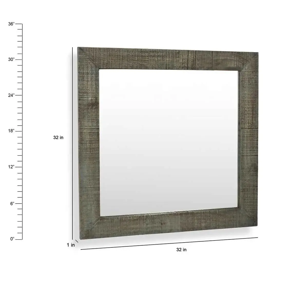 Coastal HandCrafted Bathroom Mirror 32" W X 32" H