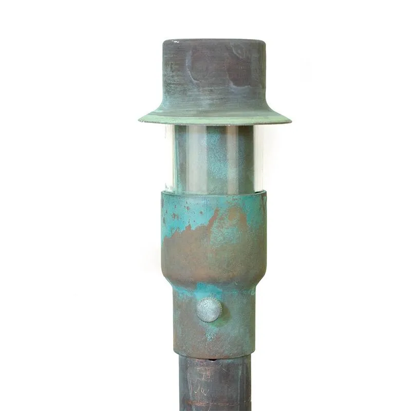 CopperMoon CM.500-20 12V Copper 2 1/2" 180 Directional Path Light Top, 20" Copper Stem With Stake