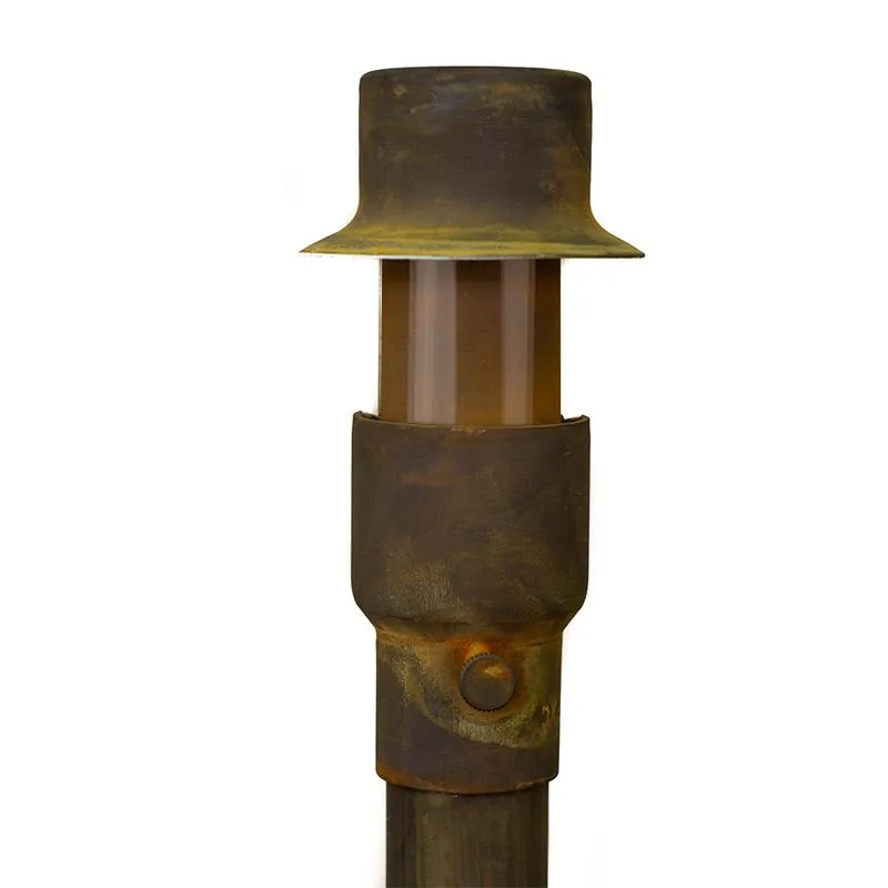 CopperMoon CM.500-20 12V Copper 2 1/2" 180 Directional Path Light Top, 20" Copper Stem With Stake