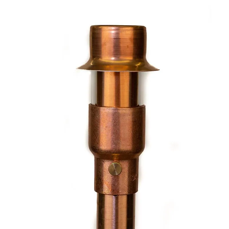 CopperMoon CM.500-20 12V Copper 2 1/2" 180 Directional Path Light Top, 20" Copper Stem With Stake