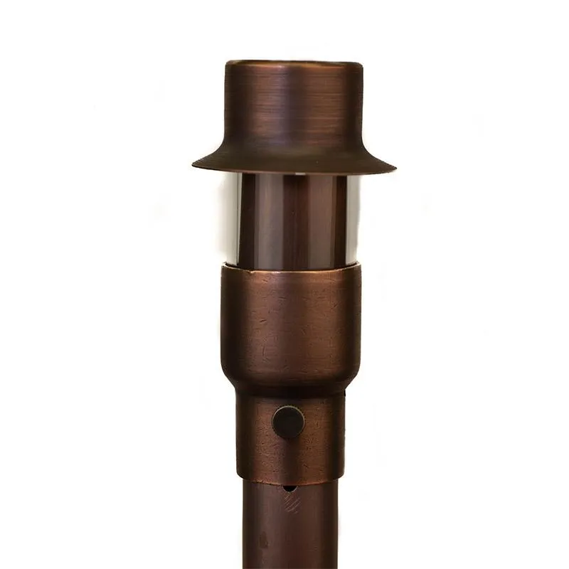 CopperMoon CM.500-20 12V Copper 2 1/2" 180 Directional Path Light Top, 20" Copper Stem With Stake