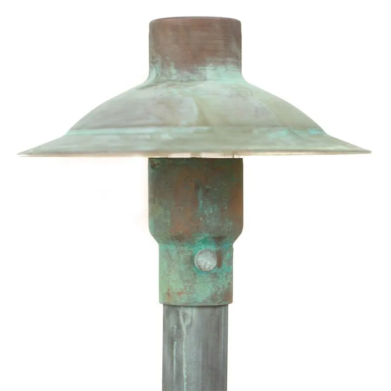 CopperMoon CM.700-16 12V Copper 6" Path Light Top, 16" Copper Stem With Stake
