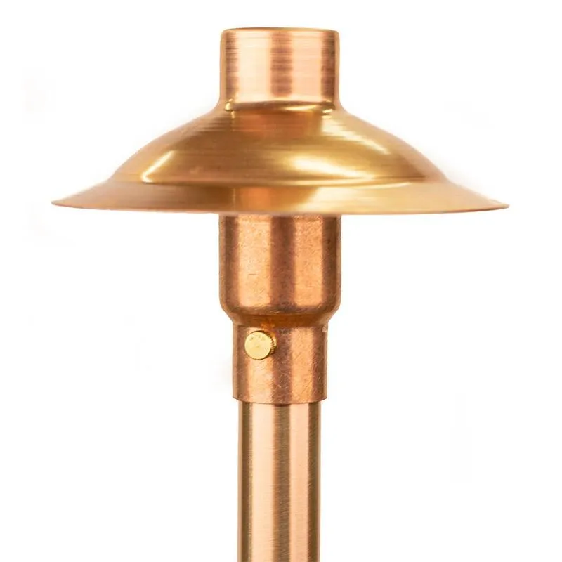 CopperMoon CM.700-16 12V Copper 6" Path Light Top, 16" Copper Stem With Stake