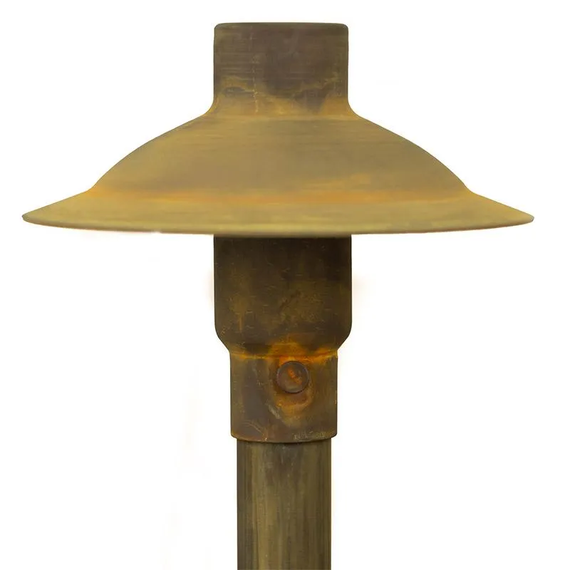 CopperMoon CM.700-16 12V Copper 6" Path Light Top, 16" Copper Stem With Stake