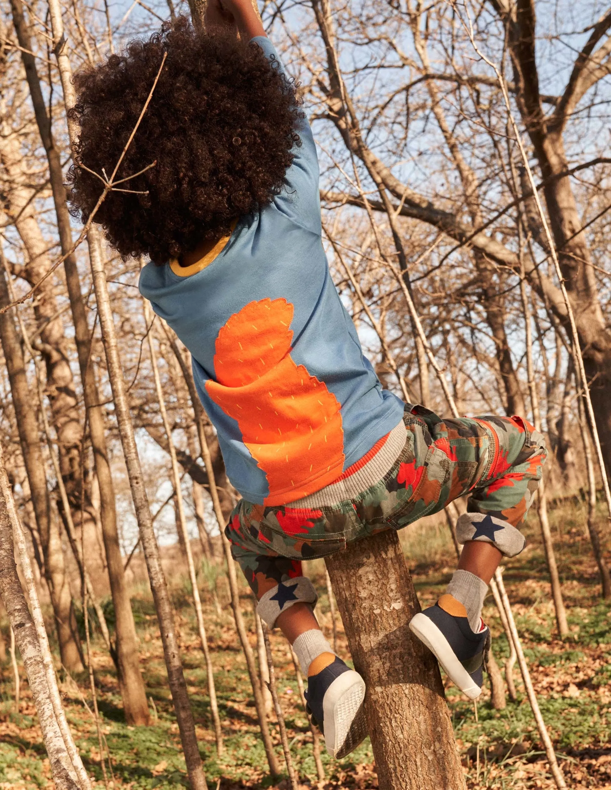 Cosy Lined Cargo Trousers-Rosemary Autumn Leaf Camo