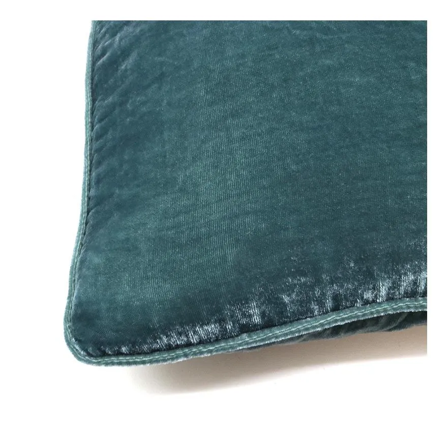 Crushed Velvet Cushion - Aqua (50cm)