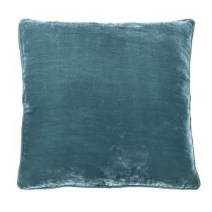 Crushed Velvet Cushion - Aqua (50cm)