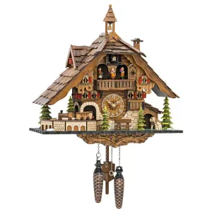 Cuckoo Clock - Quartz Chalet with Moving Train - Engstler