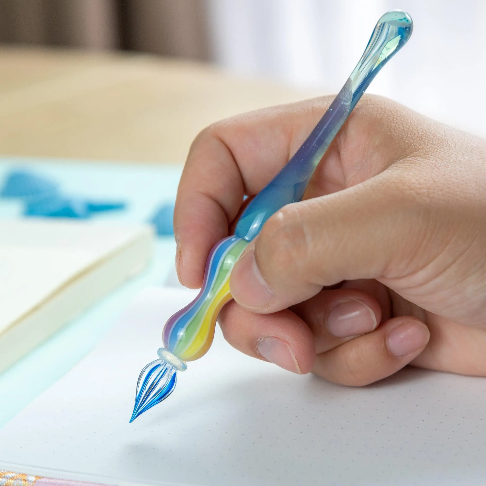 Dreamy Rainbow Balloon Glass Dip Pen | Marin