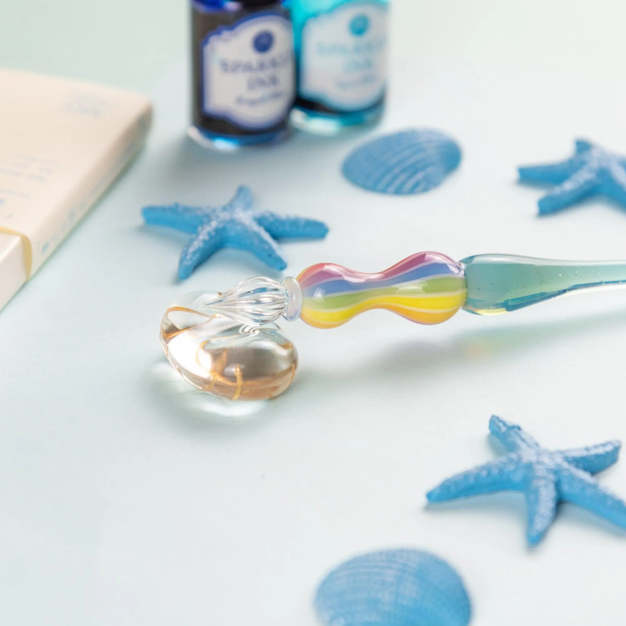 Dreamy Rainbow Balloon Glass Dip Pen | Marin