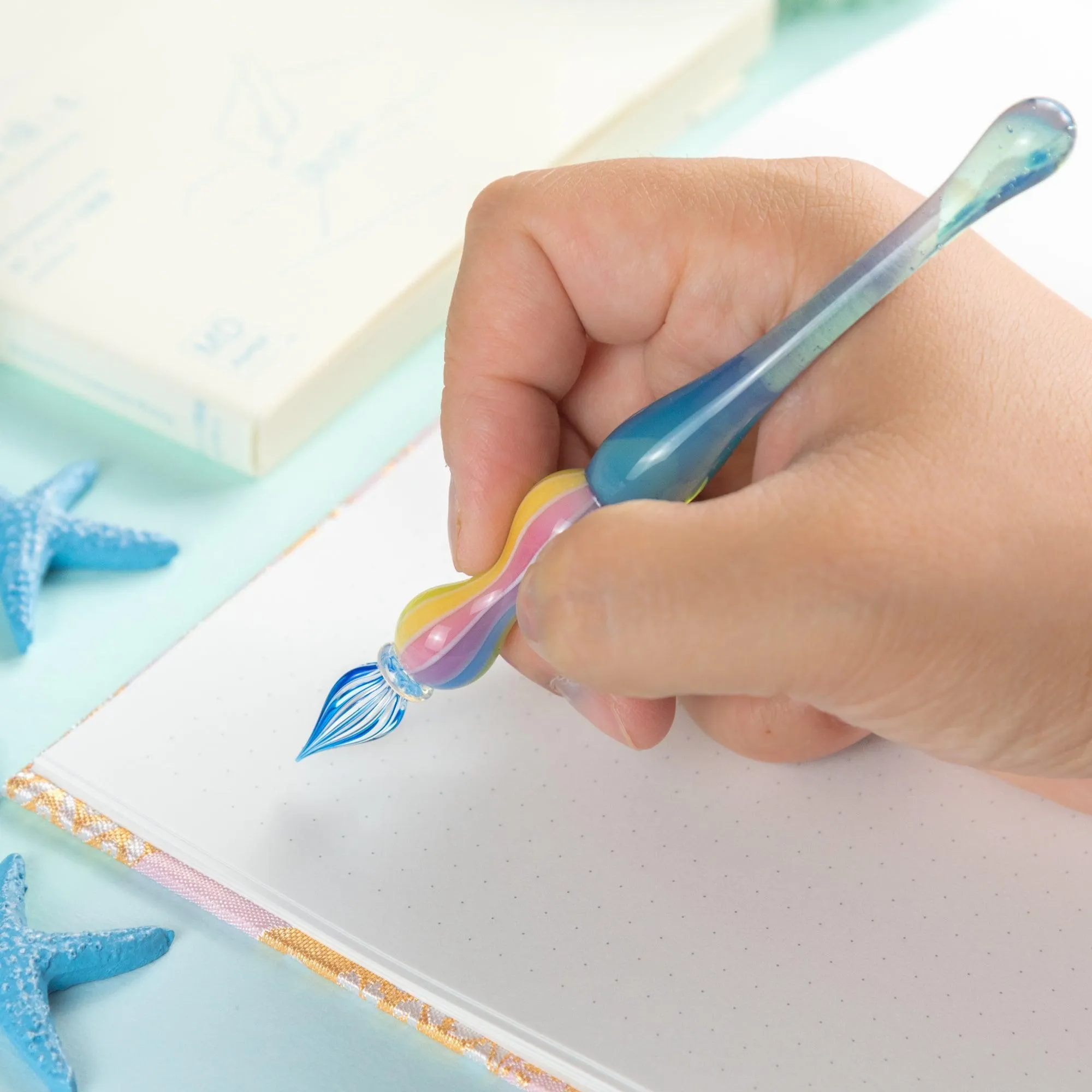 Dreamy Rainbow Balloon Glass Dip Pen | Marin