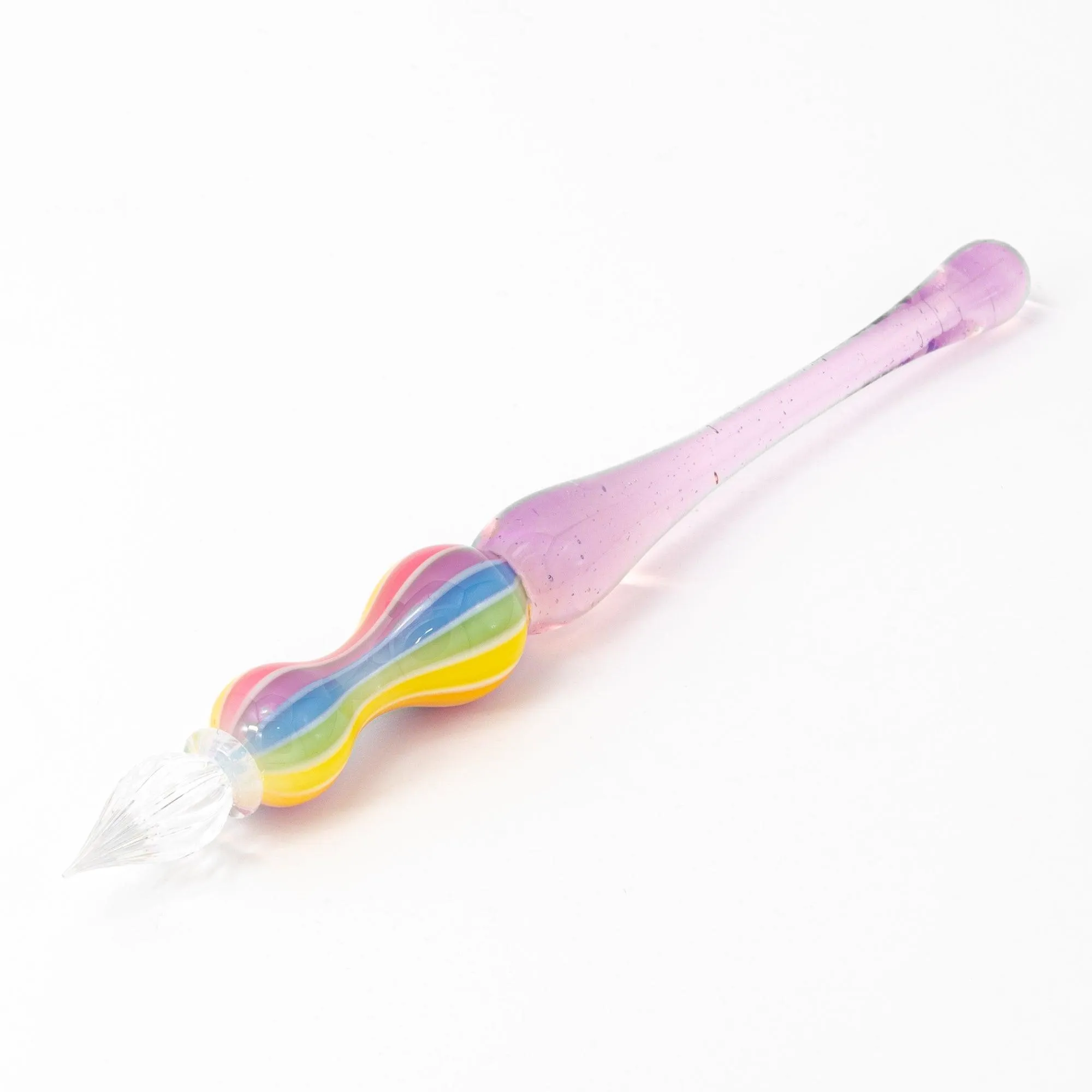 Dreamy Rainbow Balloon Glass Dip Pen | Rose