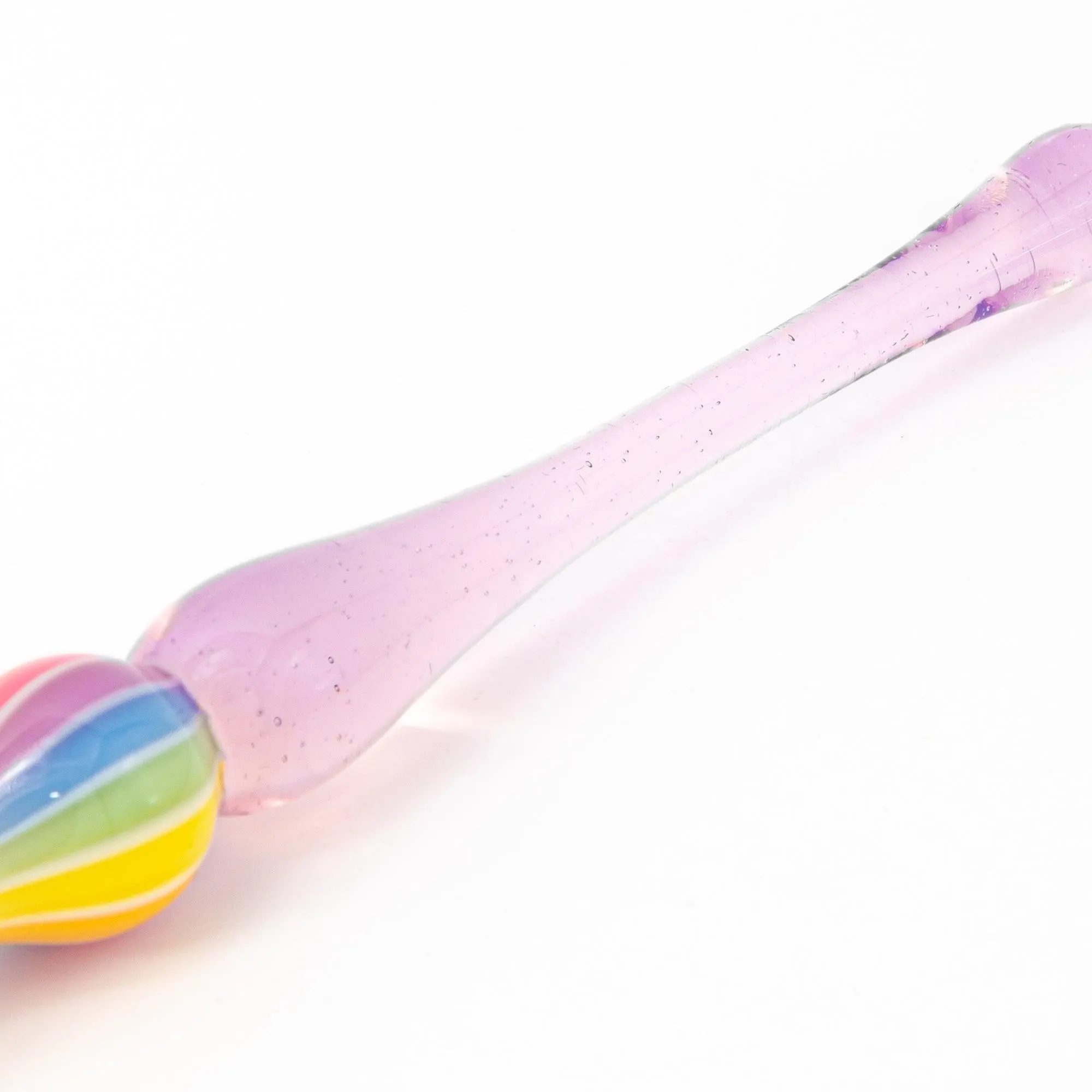 Dreamy Rainbow Balloon Glass Dip Pen | Rose