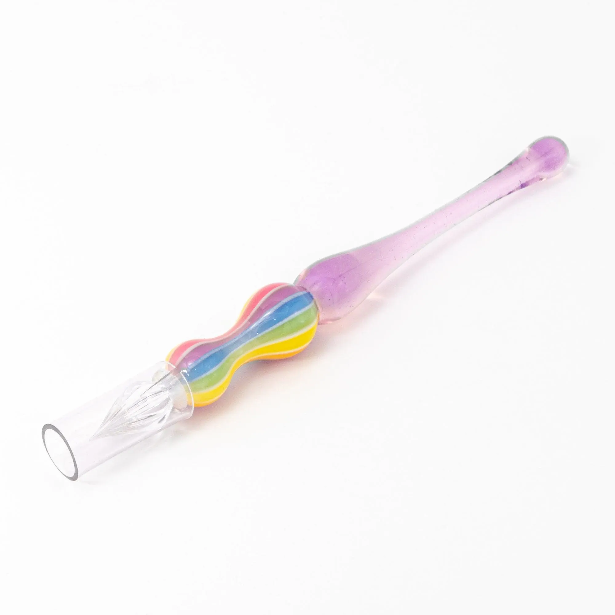 Dreamy Rainbow Balloon Glass Dip Pen | Rose