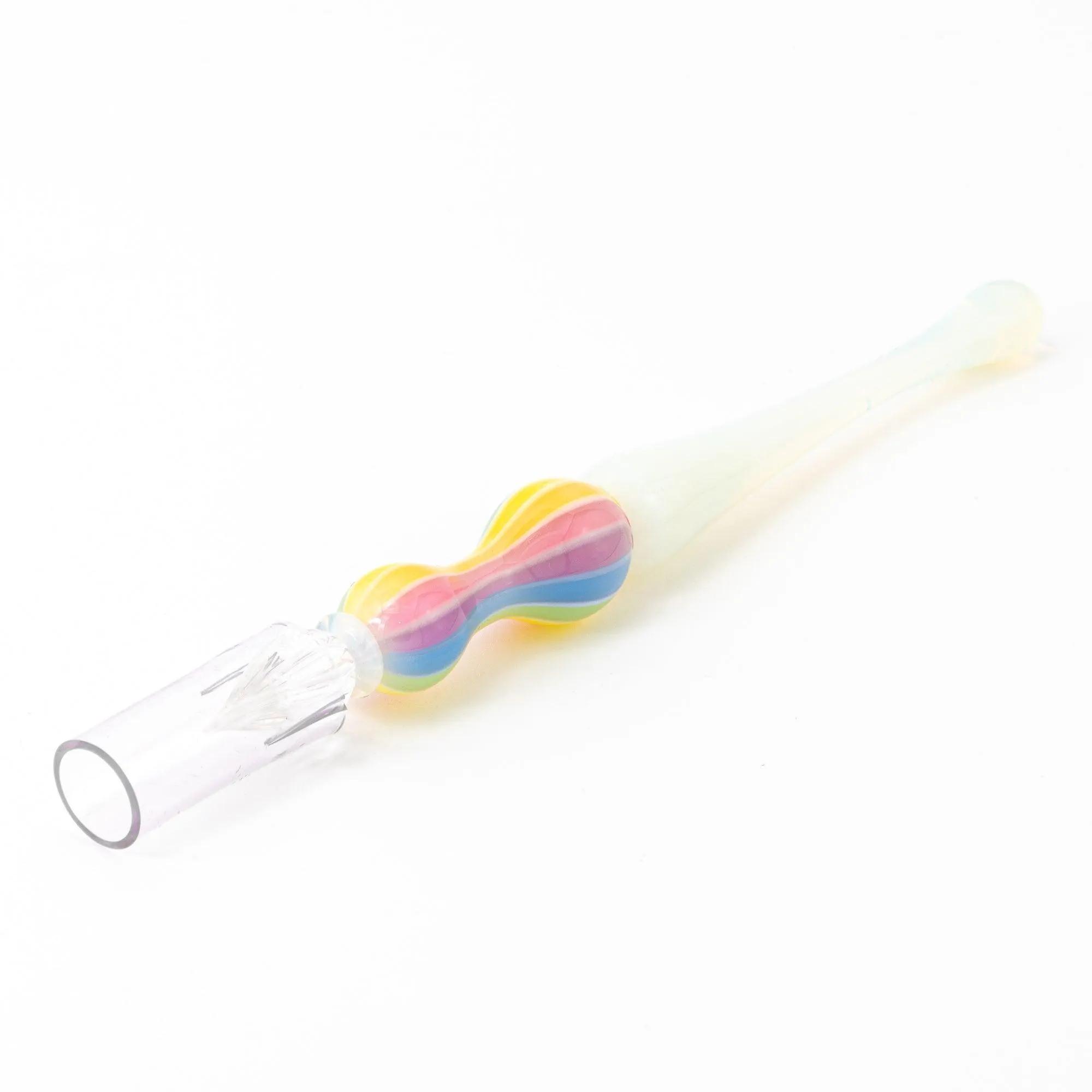 Dreamy Rainbow Balloon Glass Dip Pen | White