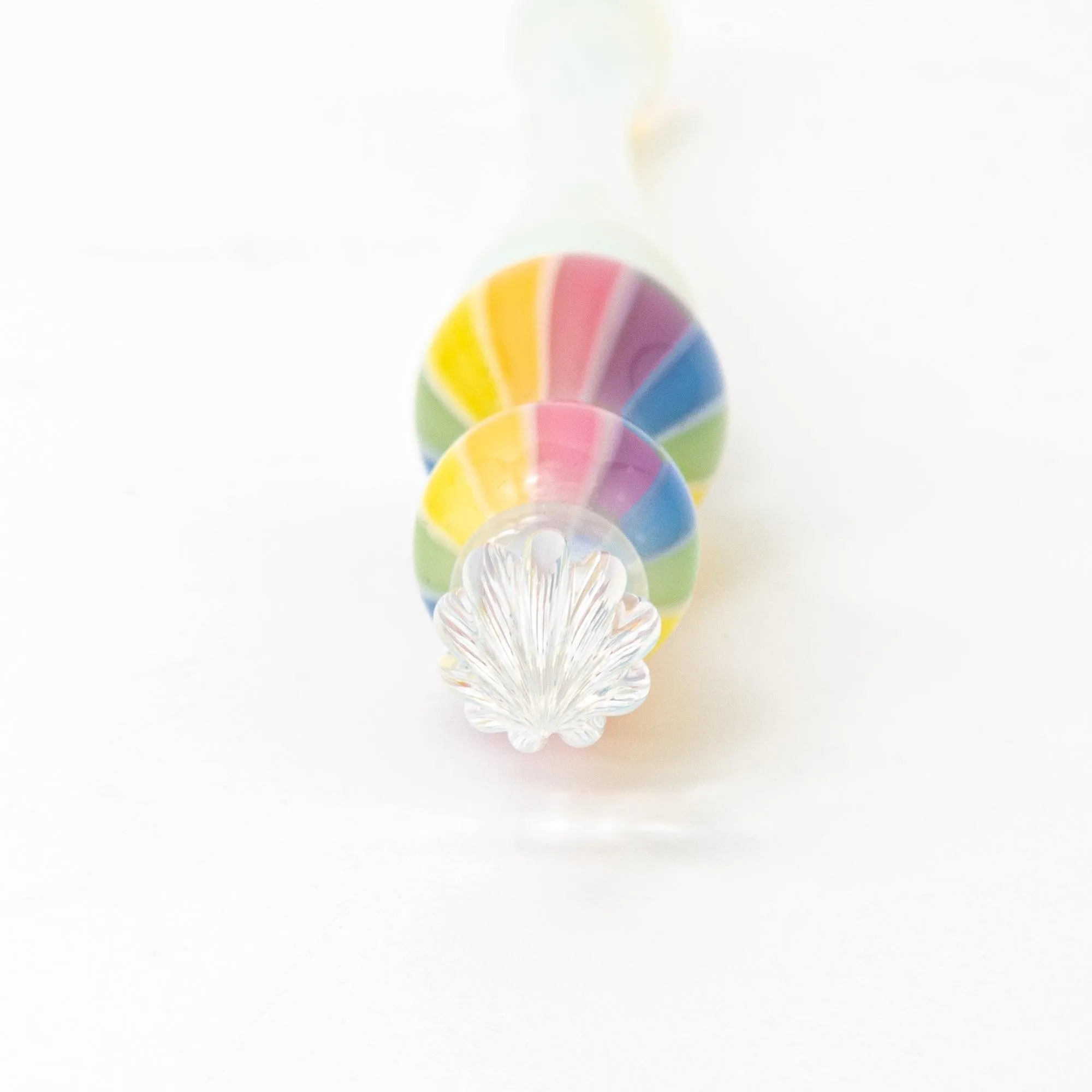 Dreamy Rainbow Balloon Glass Dip Pen | White