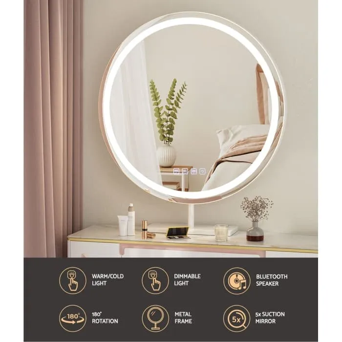 Embellir Makeup Mirror With Bluetooth And Led 60cm