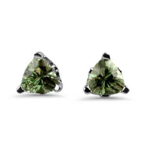 Estate 14k White Gold Synthetic Spinel Stud Earrings