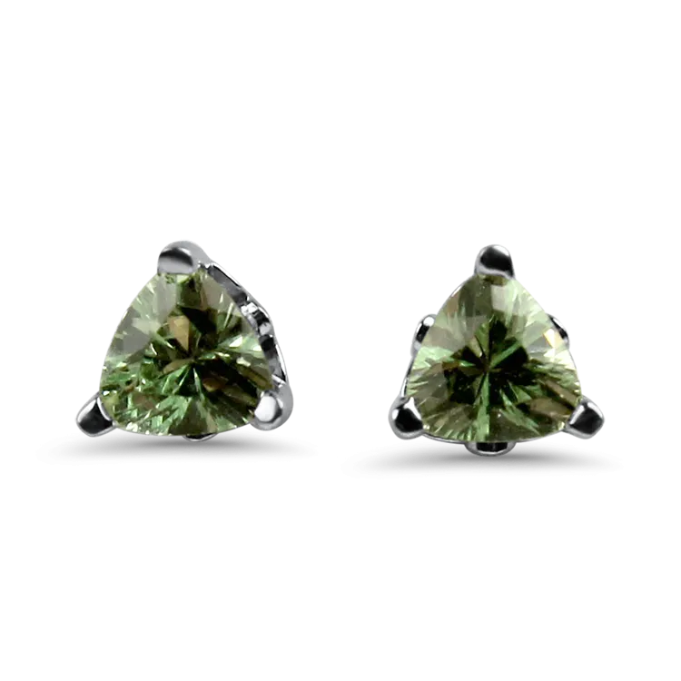 Estate 14k White Gold Synthetic Spinel Stud Earrings