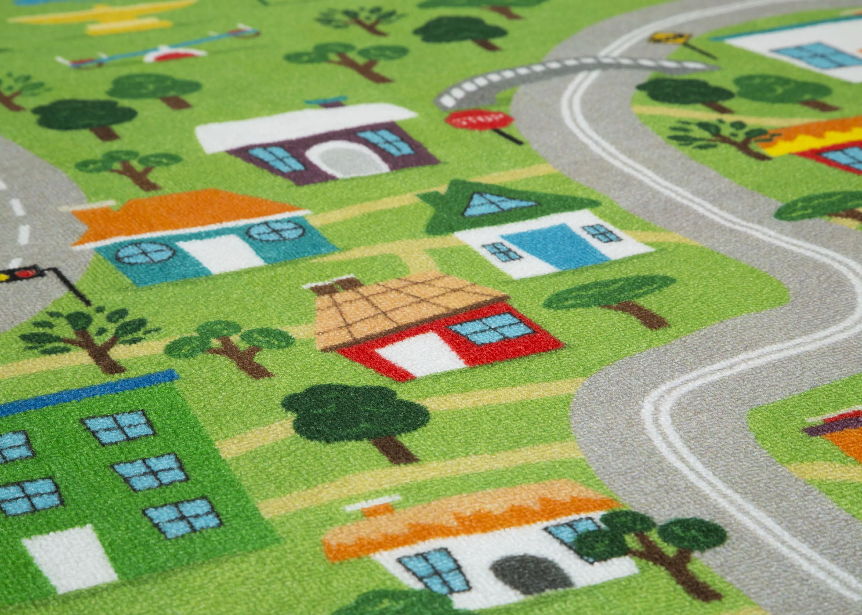 Extra Large Road Map Activity Rug for Girls and Boys - 78-inch L x 54-inch W