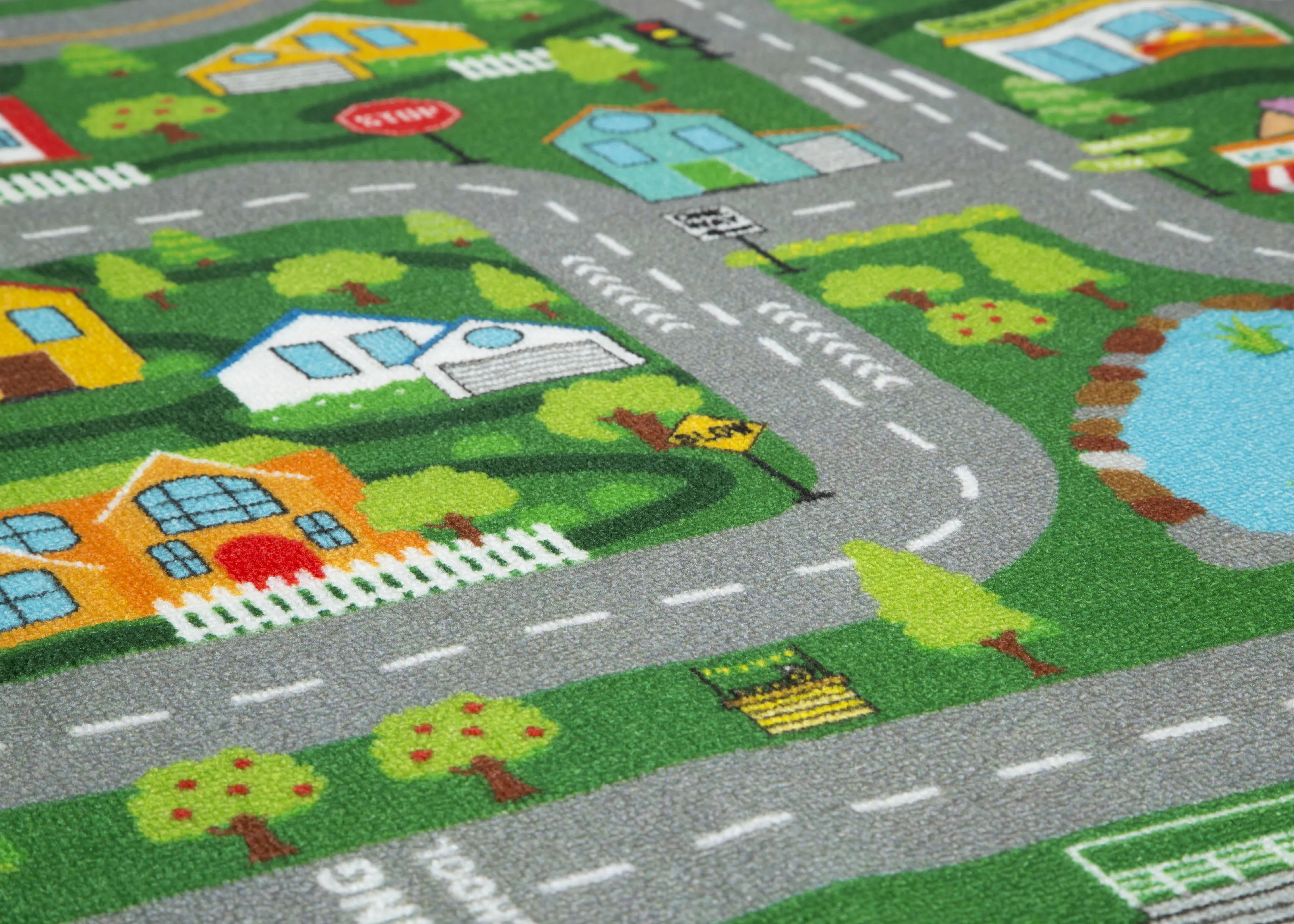 Extra Large Road Map Activity Rug for Girls and Boys - 78-inch L x 54-inch W