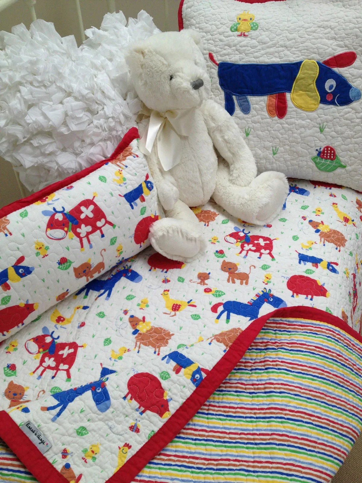 Farmyard Square Cushion Cover