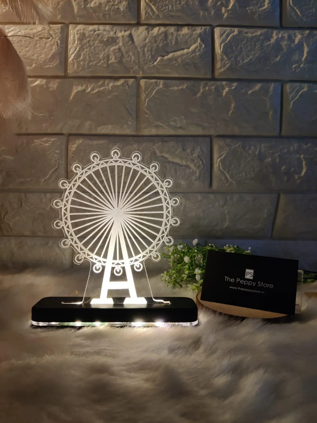 Ferris Wheel Led Plaque with Led Stand