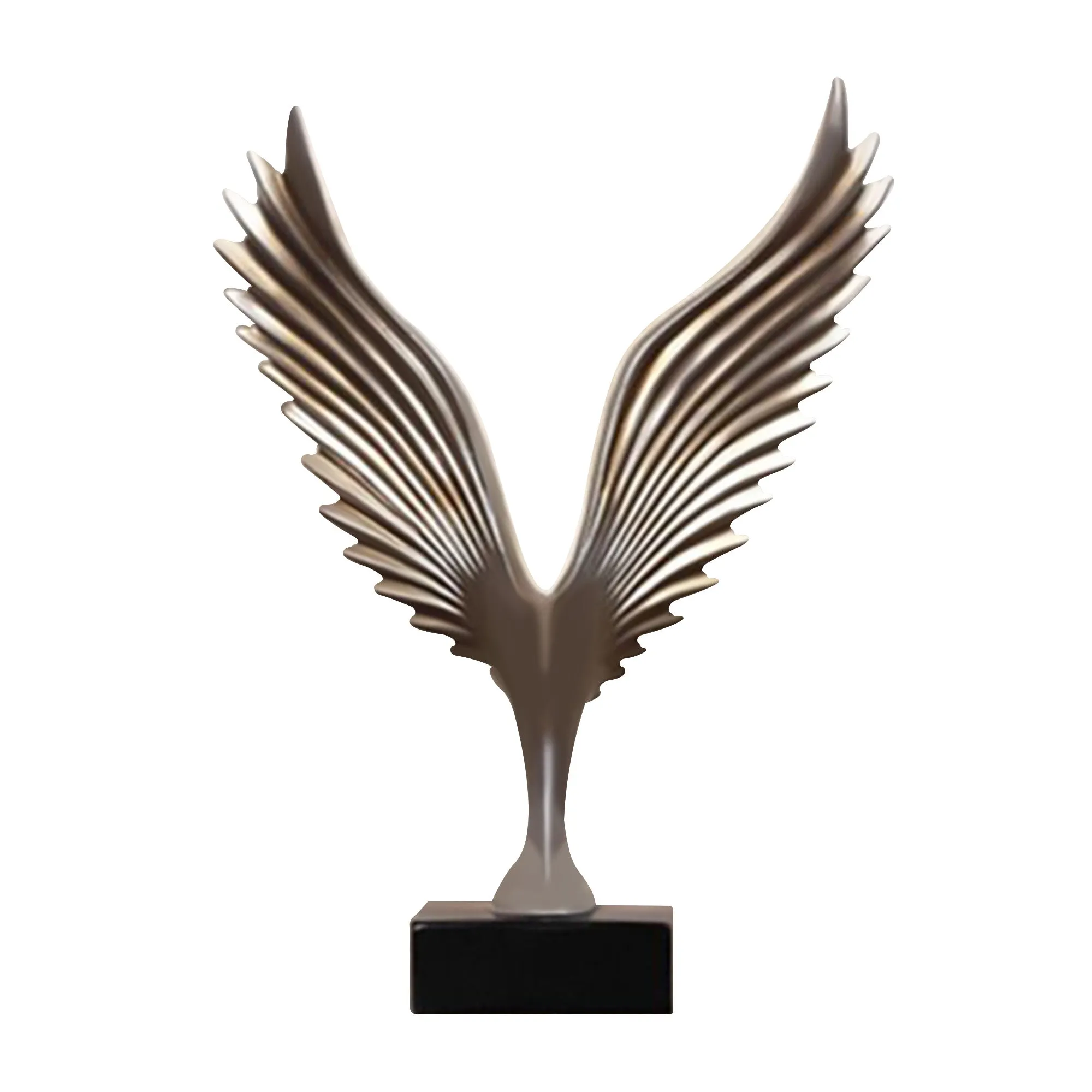 FINEST Elegant Indoor Abstract Winged Metal Sculpture FS-094