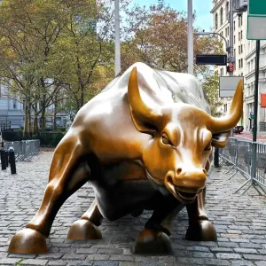 FINEST Outdoor Statues Bull of Wallstreet Bronze Statue FB-028