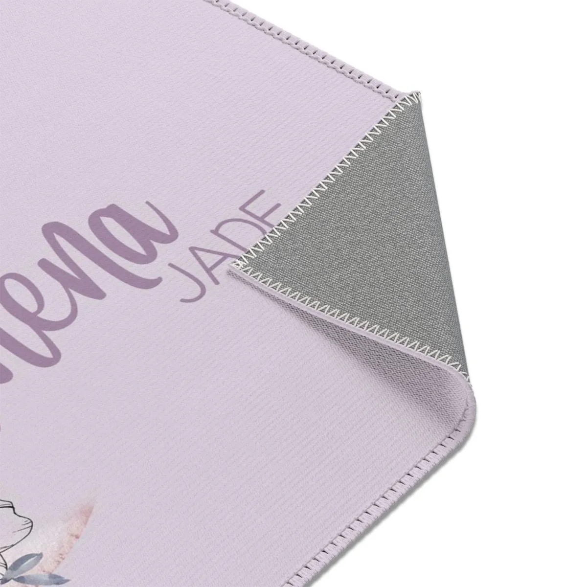 Floral Moon Personalized Nursery Rug