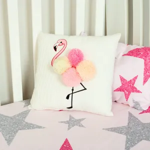 Fluffy Flamingo Baby Cushion